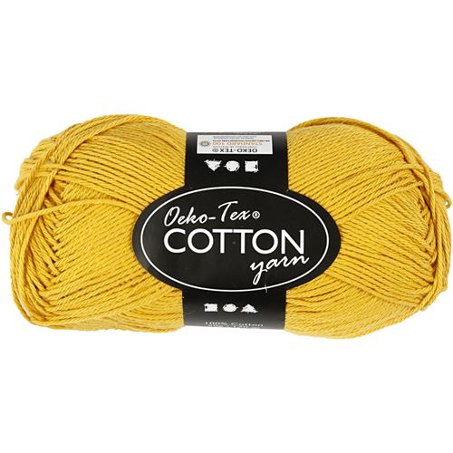 Creotime fil de coton jaune foncé 170 mètres