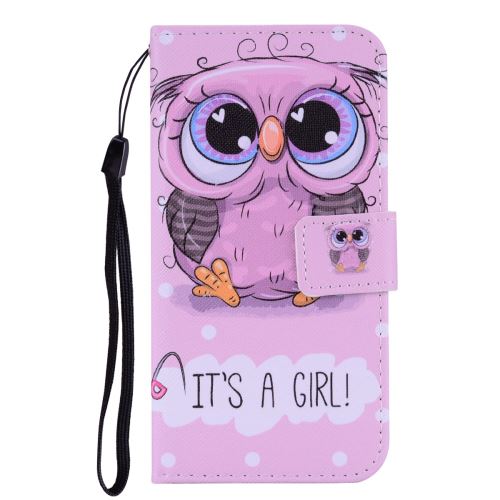 Etui en PU impression de motifs avec support hibou pour votre Samsung Galaxy M20