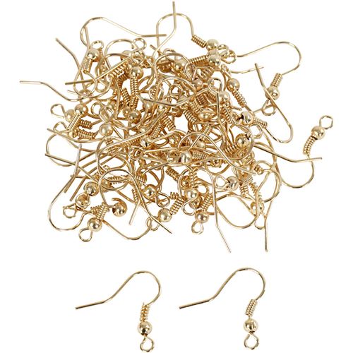 Creotime boucles d'oreilles 18 mm plaqué or 100 pièces
