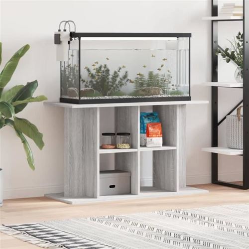 vidaXL Support pour aquarium sonoma gris 100x40x60cm bois d'ingénierie