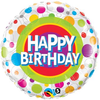 Qualatex - Ballon Happy Birthday (46 cm) - UTSG4340 - 1
