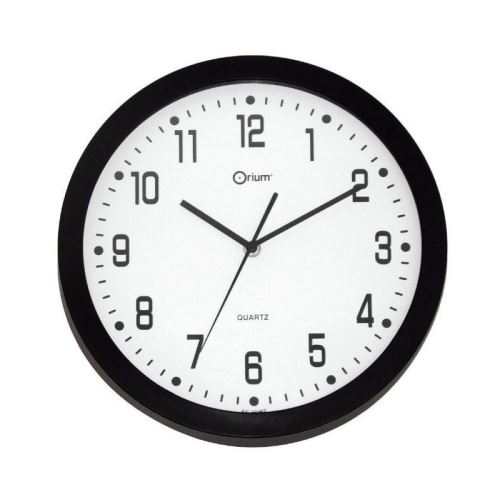 quartz horloge murale déco silencieuse ø30cm noir