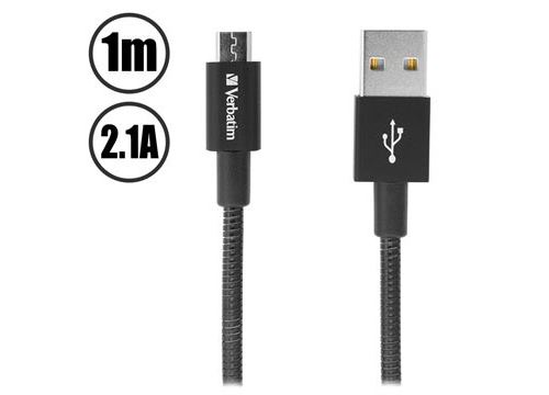 Câble de Charge & de Données USB / MicroUSB Verbatim - 1m - Noir