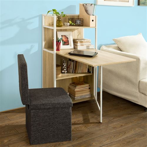 Sobuy Fwt12 N Table Pliante Armoire Avec Table Pliable Integree Table D Ordinateur Table De Cuisine Table De Rapas Bibliotheque Bureau Achat Prix Fnac