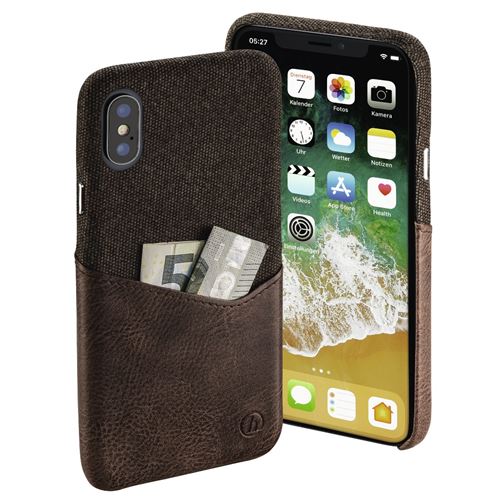 Coque de protection Gentle pour Apple iPhone X/Xs, marron foncé