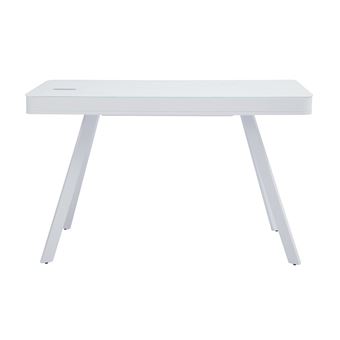 Bureau connecté bluetooth Milboo Clever en verre et métal blanc