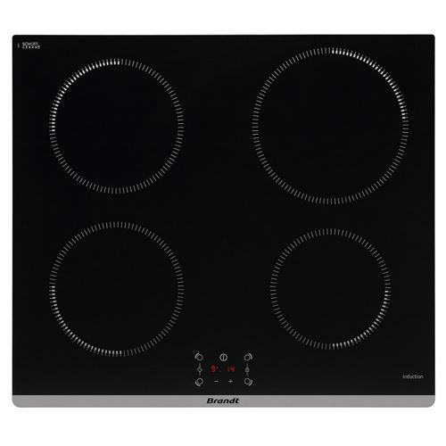 Brandt Bpi6464B - Table De Cuisson À Induction - 4 Plaques De Cuisson - Niche - Largeur : 56 Cm - Profondeur : 49 Cm - Noir