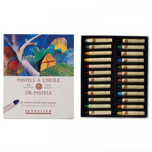Sennelier coffret 24 courleurs assorties pastel à l'huile nuance portrait - Loisirs créatifs