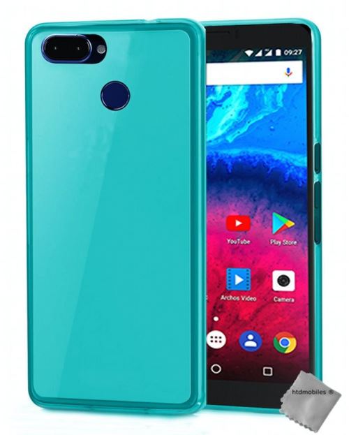 Housse etui coque pochette silicone gel fine pour Archos Core 60s avec film ecran - BLEU