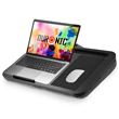 Duronic DML422 Plateau pour Ordinateur Portable avec Coussin incliné Ergonomique Support pour Tablette Tapis de Souris Table à Poser sur Les Genoux pour PC, Lecture, Dessin, devoirs, étude