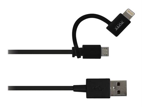 PORT - Stroomadapterset - (netadapter, auto-adapter, Lightning-kabel) - 17 Watt - 3.4 A - zwart - Verenigd Koninkrijk