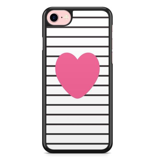 Coque Fifrelin pour iPhone 6 et iPhone 6S Coeur Rayures