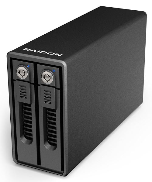 Raidon gr3660-B3–1000 Raid Subsystem pour SATA Disque dur (8,9 cm (3,5 ), 2 baies, 0/1, JBOD) 0GB noir