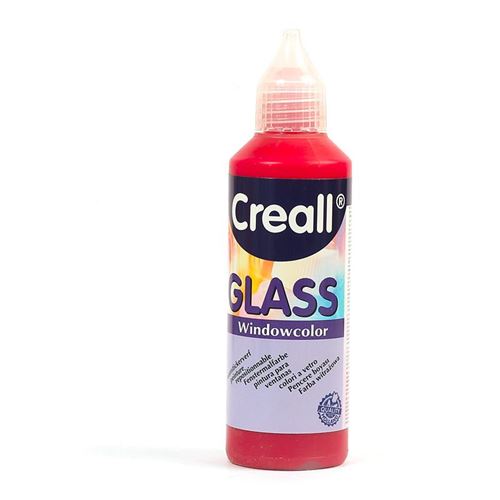 Peinture repositionnable pour vitres Creall Glass 80 ml - rouge bordeaux - Creall