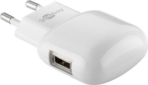 Goobay 45174 Chargeur rapide USB, 2 A Blanc