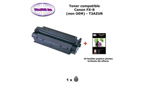 Toner générique Canon FX8 pour imprimante Canon Fax L380, L380S, L400, LC510, FX 8 +10f PPA6 -T3AZUR