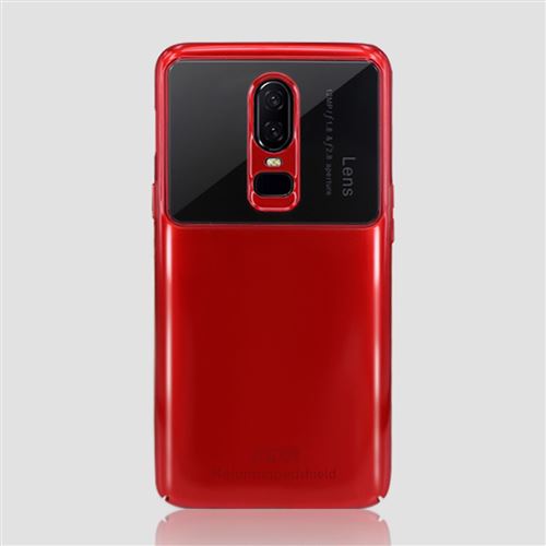 Coque en TPU alumma combo de verre rouge pour votre OnePlus 6
