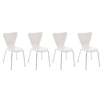 Lot De 4 Chaises Empilables Kos En Polypropylene Gris Clair