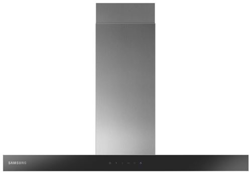 Samsung NK36M5070BS - Hotte - hotte décorative - largeur : 90 cm - profondeur : 46.7 cm - evacuation & recyclage - verre inox/noir