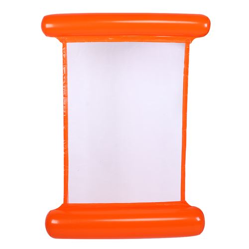 Chaise flottante flottante portative de piscine de hamac pliable de lit d'eau gonflable - Orange