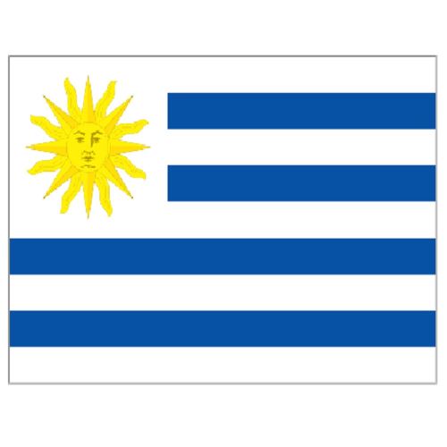 Supportershop-Drapeau Uruguay polyester avec 2 œillets metalliques - 150 x 90 cm
