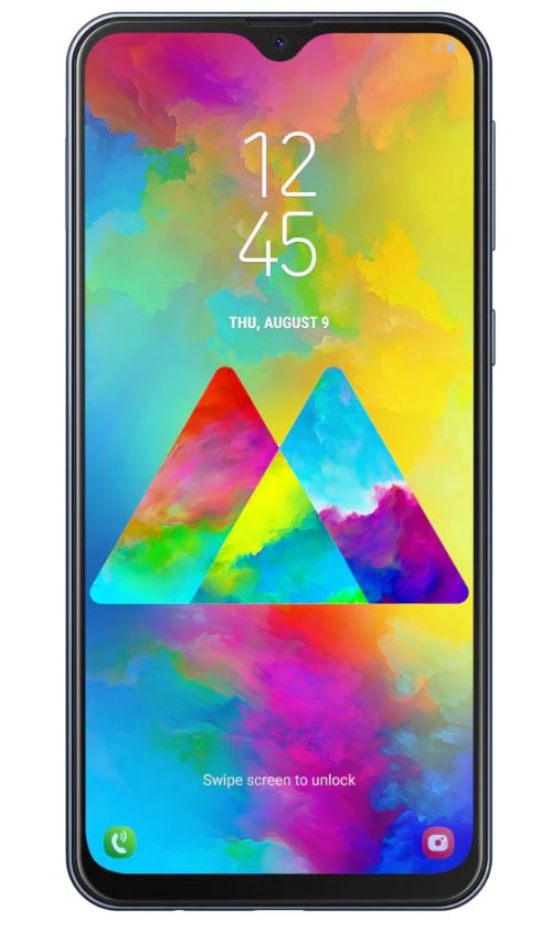 Samsung Galaxy M20 - 4G smartphone - double SIM - RAM 4 Go / Mémoire interne 64 Go - microSD slot - Écran LCD - 6.3" - 2340 x 1080 pixels - 2x caméras arrière 13 MP, 5 MP - front camera 8 MP - noir charbon