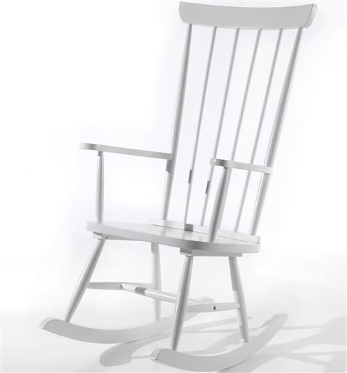 Vipack ERIK Chaise à bascule 124cm Blanche