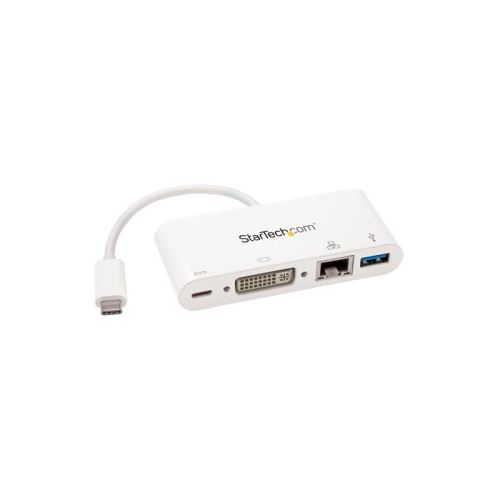 Station d'accueil Startech Adaptateur Multiport Usb-c Pour Ordinateur Portable - Power Delivery - Dvi - Gbe - Usb 3.0