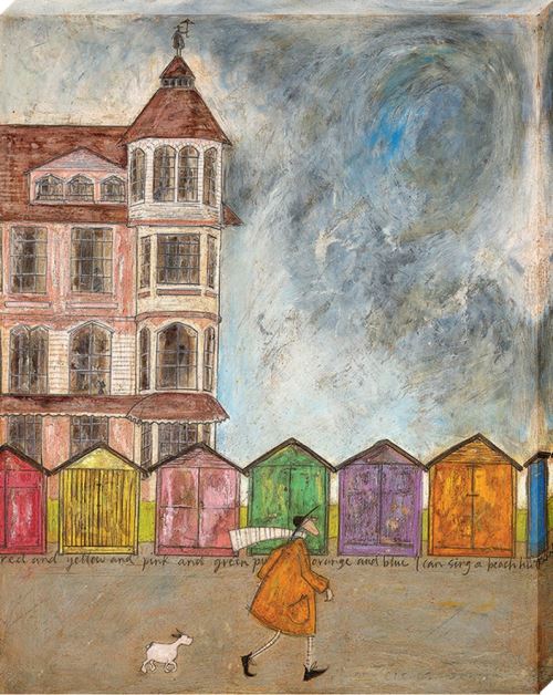 Sam Toft imprimée I Can Sing a Beach Hut 40 x 50 cm