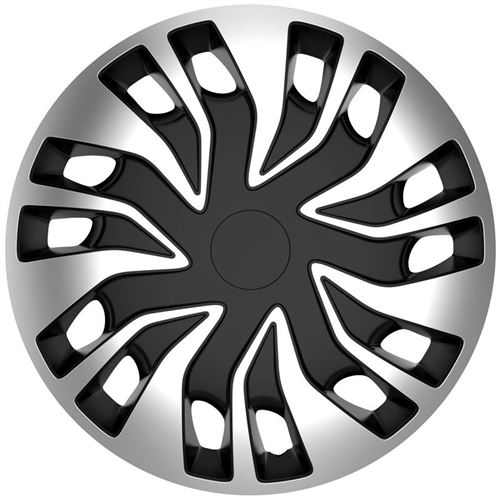 AutoStyle enjoliveurs Fast Van (sphère) 15 pouces ABS argent / blanc lot de 4