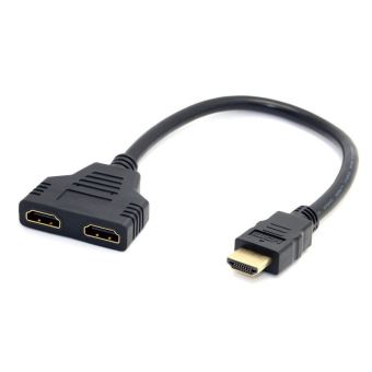 Adaptateur Prise HDMI Mâle vers Double HDMI Femelle Câble Connectique
