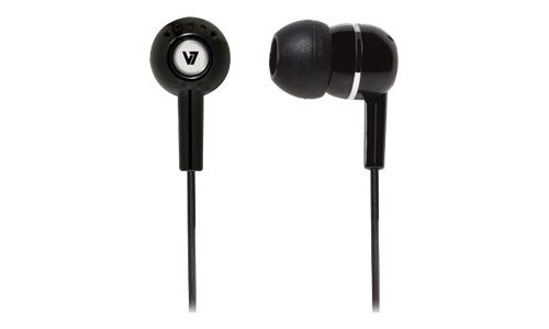 V7 HA100 - In-ear hoofdtelefoons - inwendig - met bekabeling - 3,5 mm-stekker - ruisisolatie - zwart