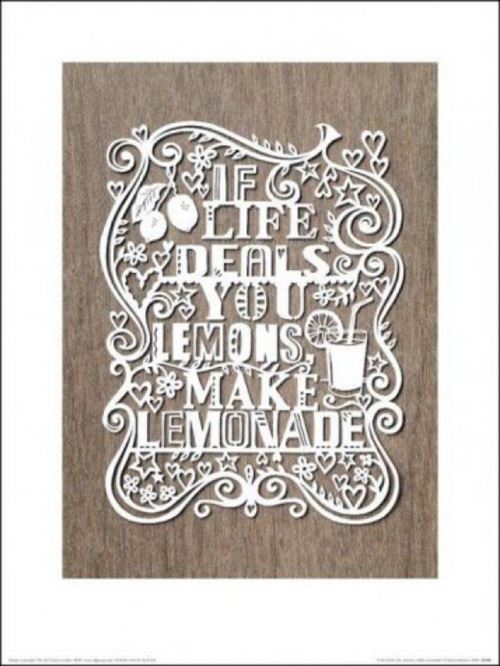 Motivation Poster Reproduction - If Life Deals You Lemons, Make Lemonade, Julene Harrison (40x30 cm)