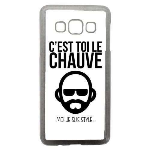 Coque transparente galaxy a7 c est toi le chauve moi je suis styl 2