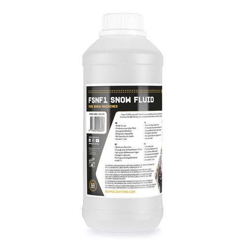 Beamz Liquide Pour Machine à Neige, Haute Performance, Ne Laisse Pas De Résidus, Biodégradable, Non Toxique Pour La Santé Et L'environnement