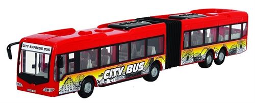 Bus de ville à friction city express 46 cm rouge - portes ouvrantes