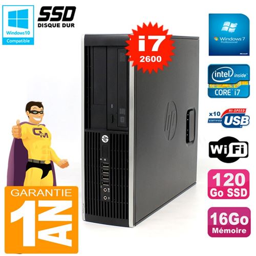 Acheter Pc hp compaq 8300 sff core i7-2600 ram 16go disque 120go ssd graveur dvd wifi w7 État correct - 309,00 € Pc hp compaq 8300 sff core i7-2600 ram 16go disque 120go ssd graveur dvd wifi w7 État correct - Hewlett-Packard reconditionné disponible sur Fnac