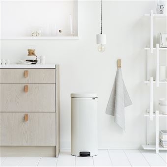 Poubelle à pédale Brabantia Newicon 111785 30 L Blanc