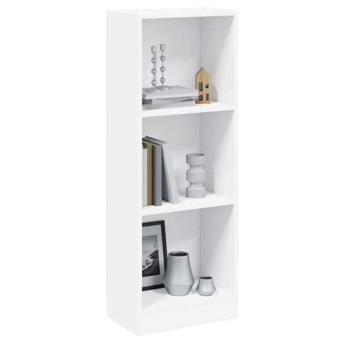 vidaXL Bibliothèque à 3 niveaux blanc 40x24x109 cm bois d'ingénierie