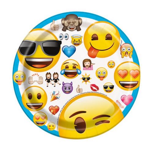 Emoji 7 pouces assiettes à dessert [8 par paquet]