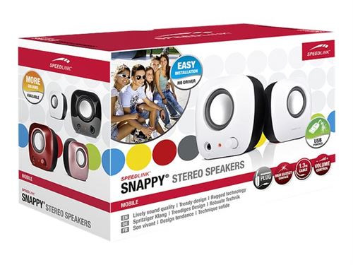 SPEEDLINK SNAPPY - Luidsprekers - voor PC - 4 Watt (Totaal) - wit