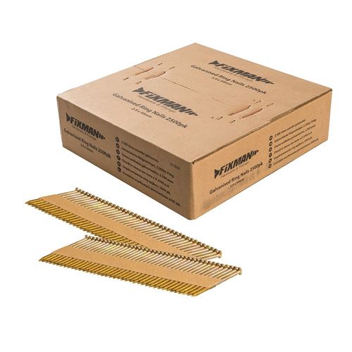 Fixman 672632 galvanisé Bague ongles 2500pk, Argent