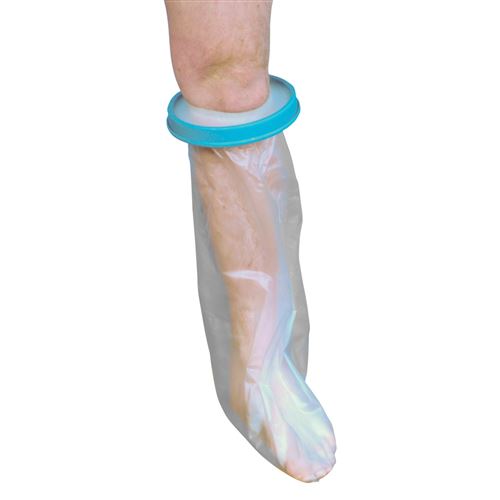 Protection imperméable pour plâtre ou pansement spécial bas jambe