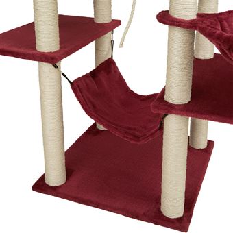 Tectake Arbre A Chat Lilou 165 Cm Rouge Bordeaux Paniers Et Mobilier Pour Chat Achat Prix Fnac