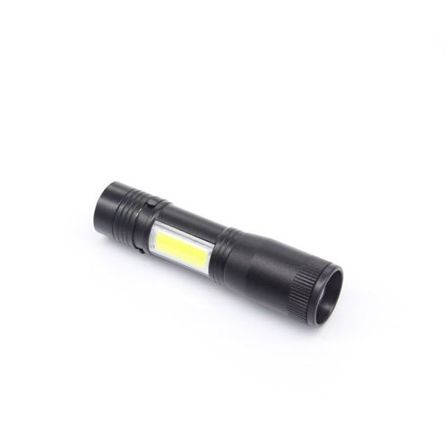 Lampe Torche de Poche à Double Eclairage LED CREE XPE & COB Rechargeable (Noir)