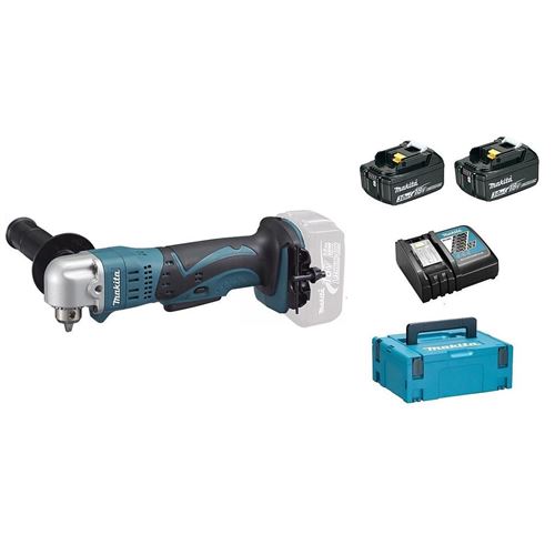Perceuse Visseuse D'Angle 18 V 2X3.0 Ah Li-Ion Diam 10/25 Mm à Clé Dda350Rfj Makita