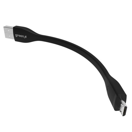 Green_E - Cable écologique micro-USB vers USB - 15 cm - Noir