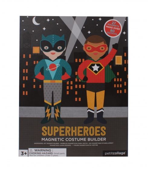 Petit Collage jeu de jeu magnétique Superheroes 55 pièces