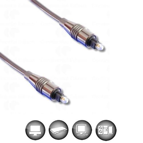 Continental edision câble fibre optique 1.2m continental edison vr90lb