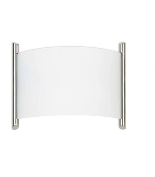 Applique Niza, Nickel satiné et verre, 31 cm